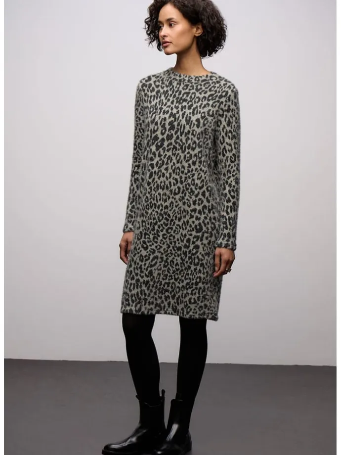 Kleid in Grau/ Schwarz
