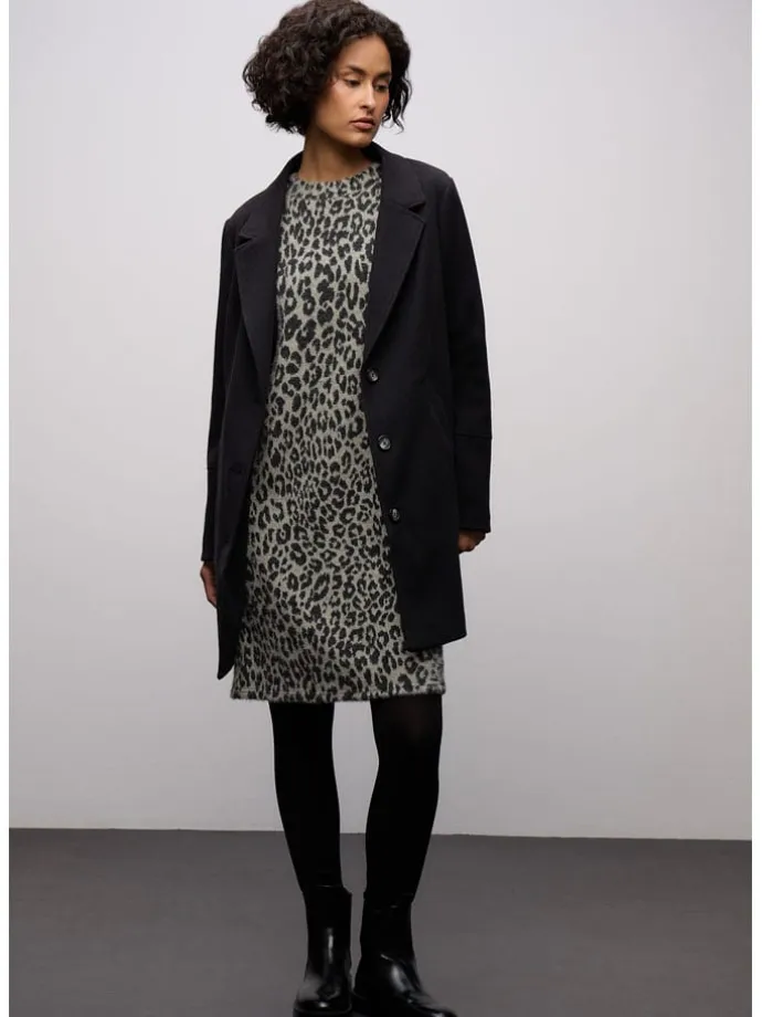 Kleid in Grau/ Schwarz