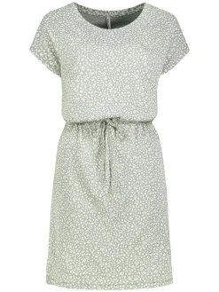 Kleid in Grün/ Weiß