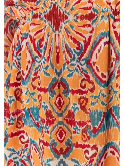 Kleid in Orange/ Blau