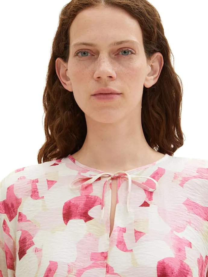 Kleid in Pink/ Creme