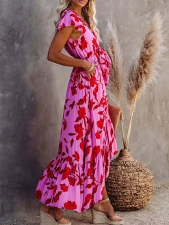 Kleid in Rosa/ Rot