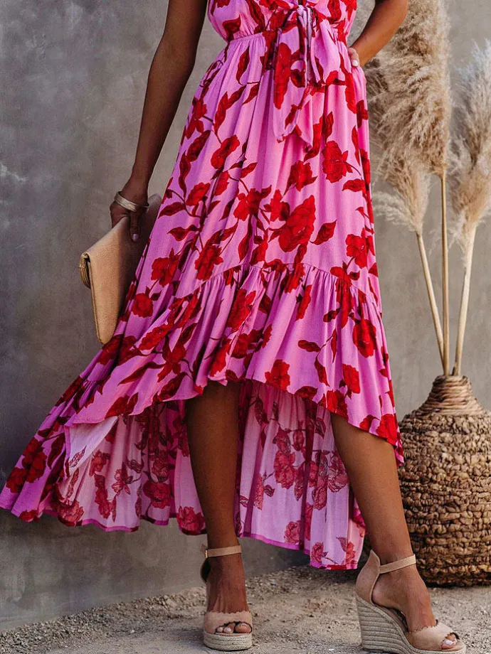 Kleid in Rosa/ Rot