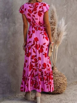 Kleid in Rosa/ Rot