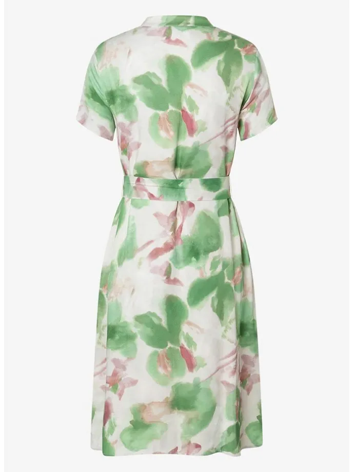 Kleid in Weiß/ Grün