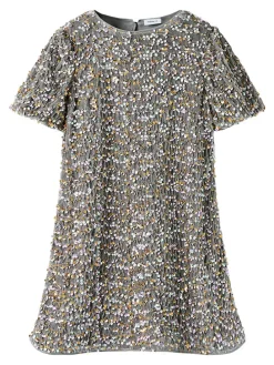 Kleid "Prunica" in Beige/ Silber/ Gold