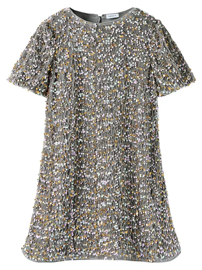 Kleid "Prunica" in Beige/ Silber/ Gold