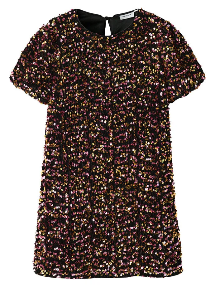 Kleid "Runica" in Schwarz/ Rot/ Orange
