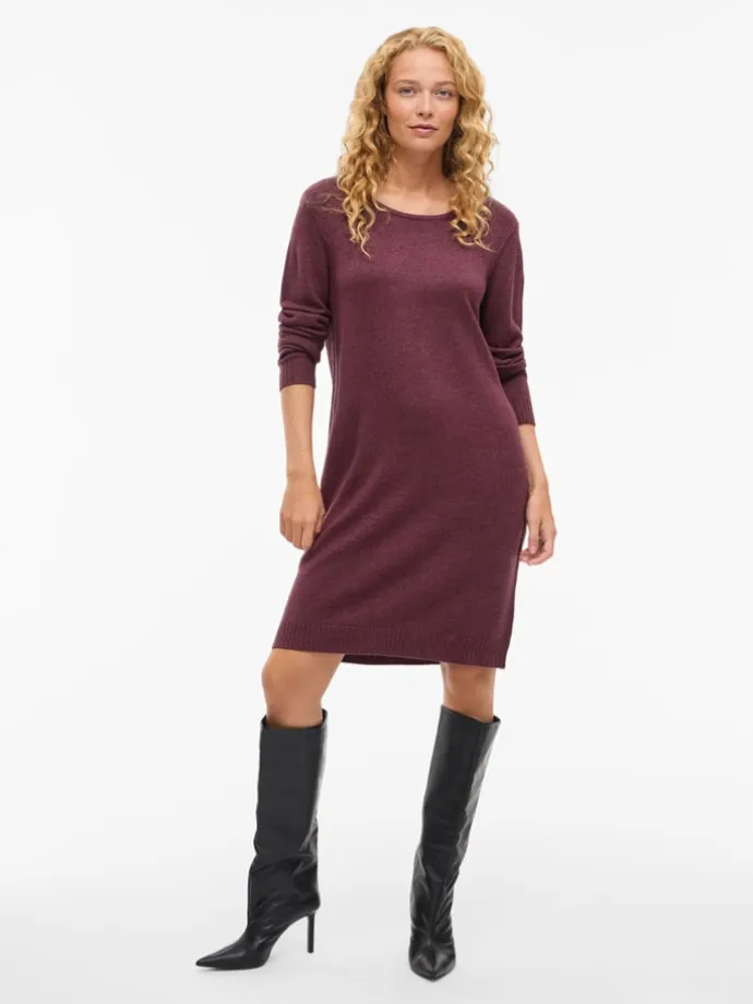 Kleid "Viril" in Bordeaux