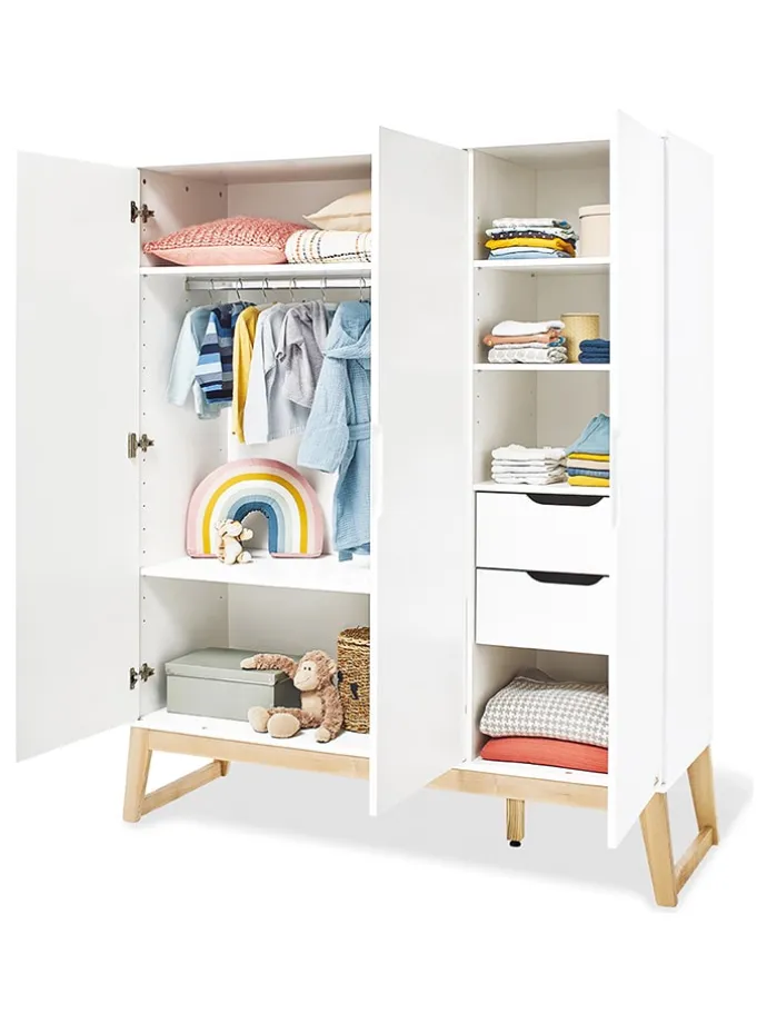 Kleiderschrank "Bridge" in Weiß - (B)156 x (H)187 x (T)52 cm