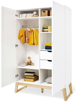 Kleiderschrank "Bridge" in Weiß - (B)120 x (H)187 x (T)52 cm