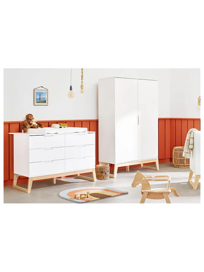 Kleiderschrank "Bridge" in Weiß - (B)120 x (H)187 x (T)52 cm