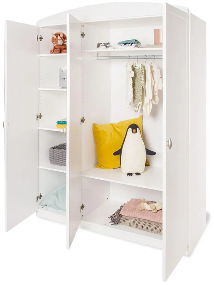 Kleiderschrank "Laura" in Weiß - (B)135 x (H)191 x (T)54 cm