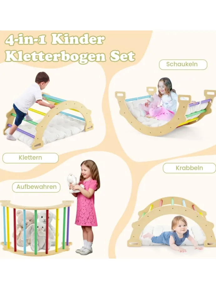 Kletterbogen mit Kissen ab 3 Jahre in Bunt