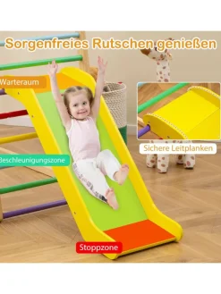 Klettergerüst Indoor 4 in 1 in Bunt