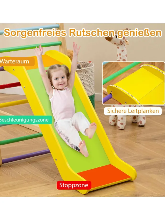 Klettergerüst Indoor 4 in 1 in Bunt
