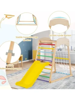 Klettergerüst Indoor 4 in 1 in Bunt