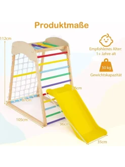 Klettergerüst Indoor 4 in 1 in Bunt