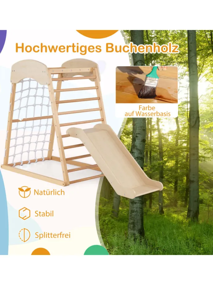 Klettergerüst Indoor 4 in 1 in Beige