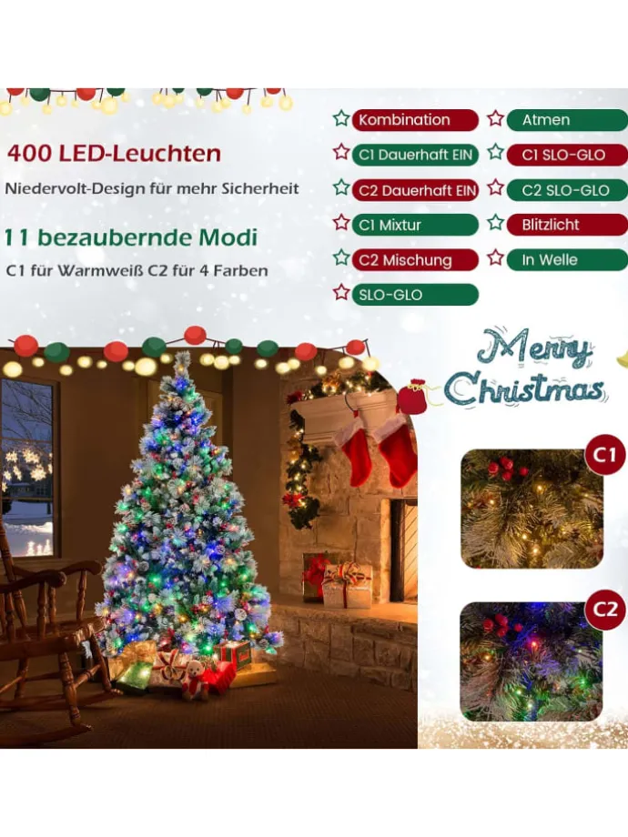 Künstlicher Weihnachtsbaum LED in Grün
