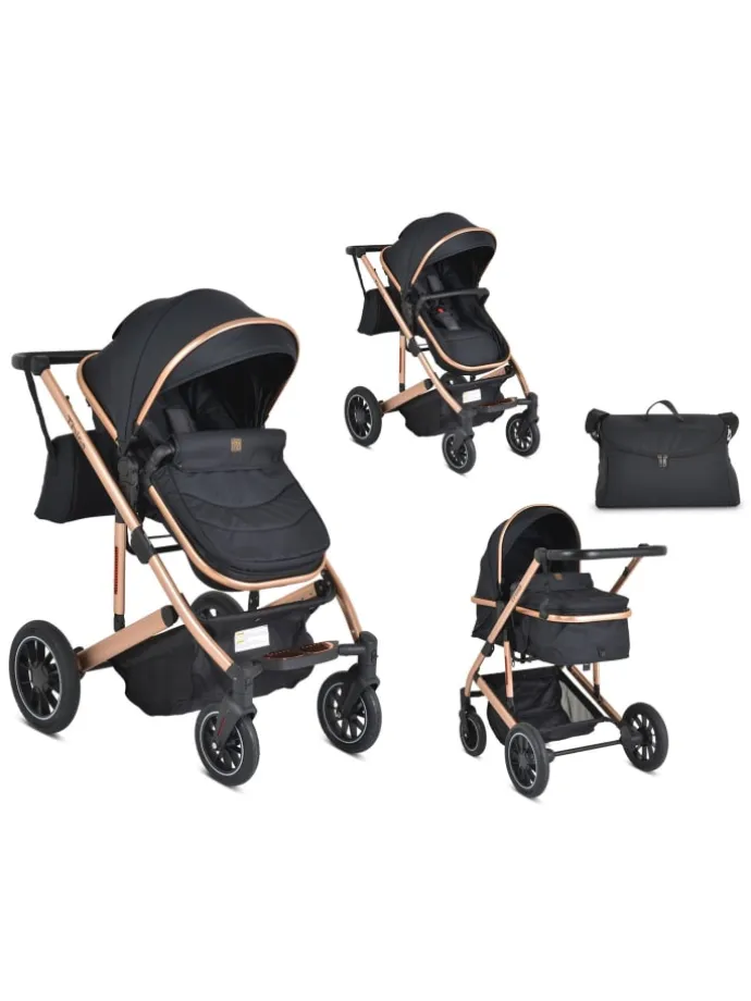 Kombikinderwagen 2 in 1 Thira in schwarz