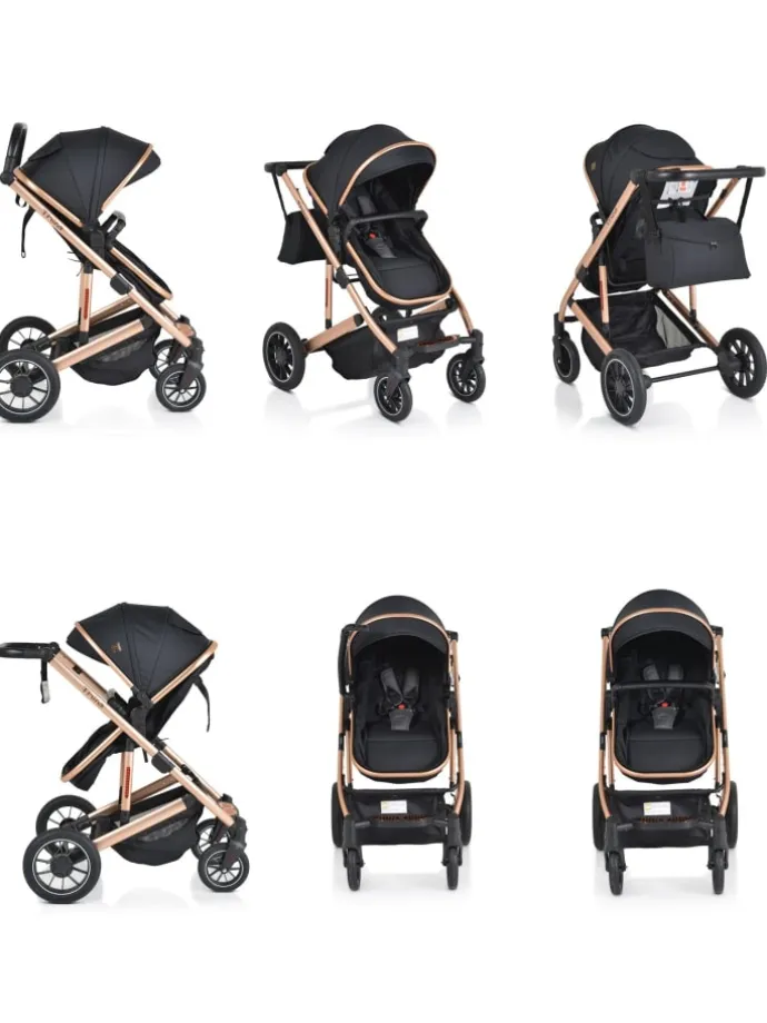Kombikinderwagen 2 in 1 Thira in schwarz