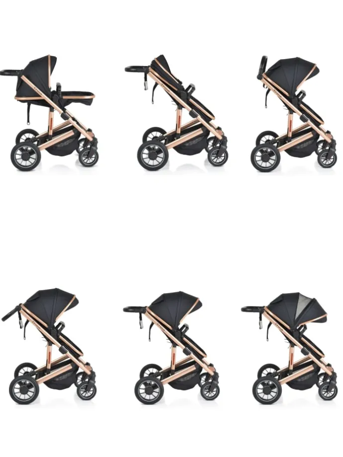 Kombikinderwagen 2 in 1 Thira in schwarz