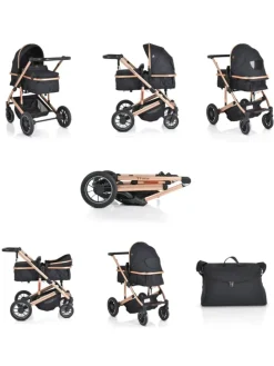 Kombikinderwagen 2 in 1 Thira in schwarz