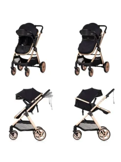Kombikinderwagen 2 in 1 Vista in schwarz