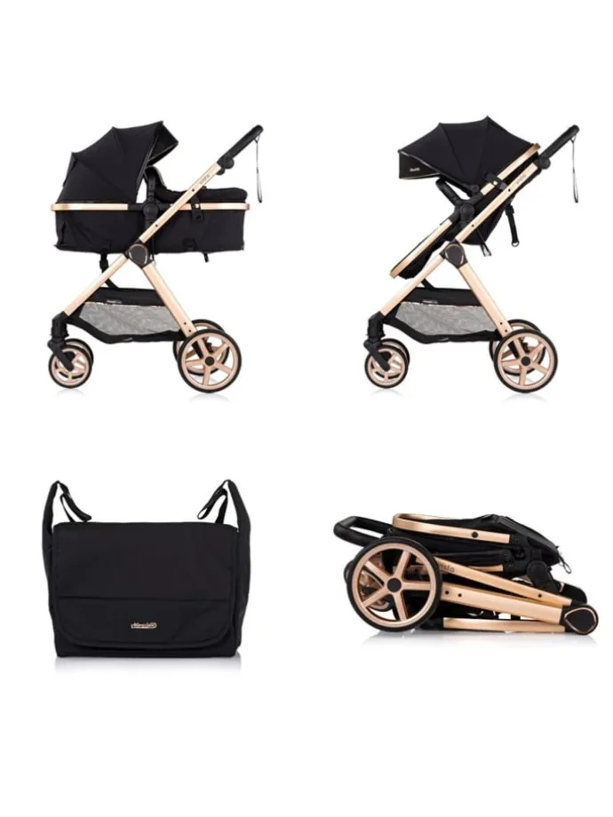 Kombikinderwagen 2 in 1 Vista in schwarz