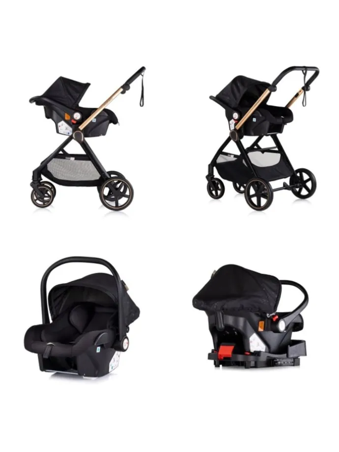 Kombikinderwagen 3in1 Marbella in schwarz