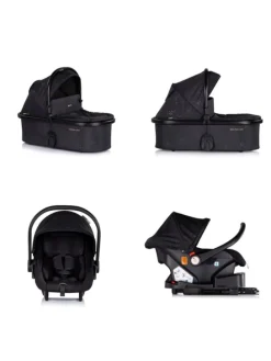Kombikinderwagen 3in1 Marbella in schwarz