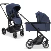 Kombi-Kinderwagen Juntos bis 22 kg belastbar in blau,schwarz