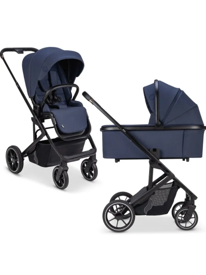 Kombi-Kinderwagen Juntos bis 22 kg belastbar in blau,schwarz