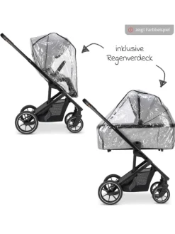Kombi-Kinderwagen Juntos bis 22 kg belastbar in blau,schwarz