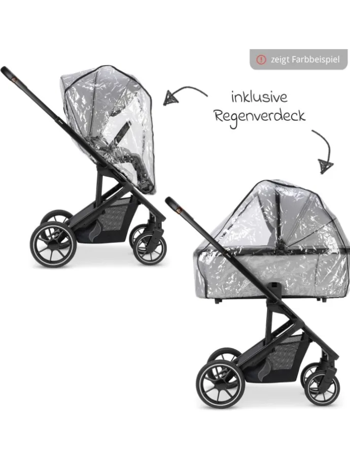 Kombi-Kinderwagen Juntos bis 22 kg belastbar in blau,schwarz