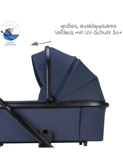 Kombi-Kinderwagen Juntos bis 22 kg belastbar in blau,schwarz