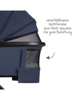 Kombi-Kinderwagen Juntos bis 22 kg belastbar in blau,schwarz
