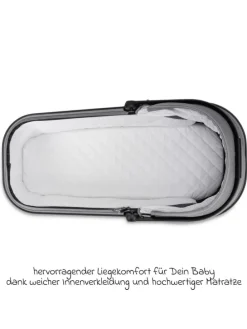 Kombi-Kinderwagen Juntos bis 22 kg belastbar in grau,schwarz