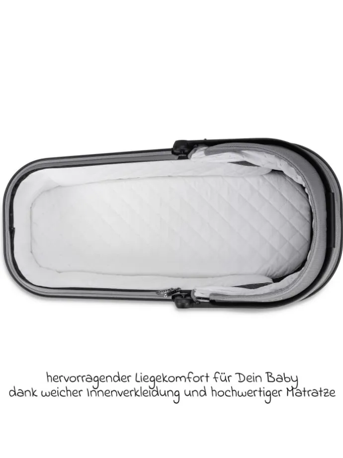 Kombi-Kinderwagen Juntos bis 22 kg belastbar in grau,schwarz