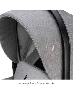 Kombi-Kinderwagen Juntos bis 22 kg belastbar in grau,schwarz