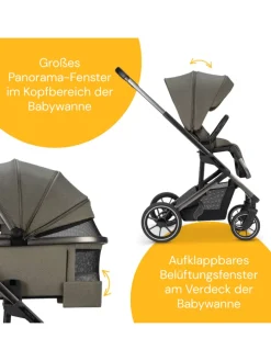 Kombi-Kinderwagen Juntos in Teak