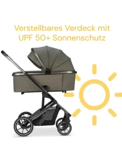 Kombi-Kinderwagen Juntos in Teak