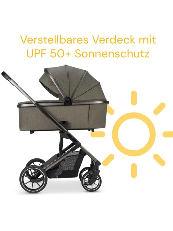 Kombi-Kinderwagen Juntos in Teak