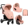 Kombikinderwagen Madrid 3 in 1 in rosa