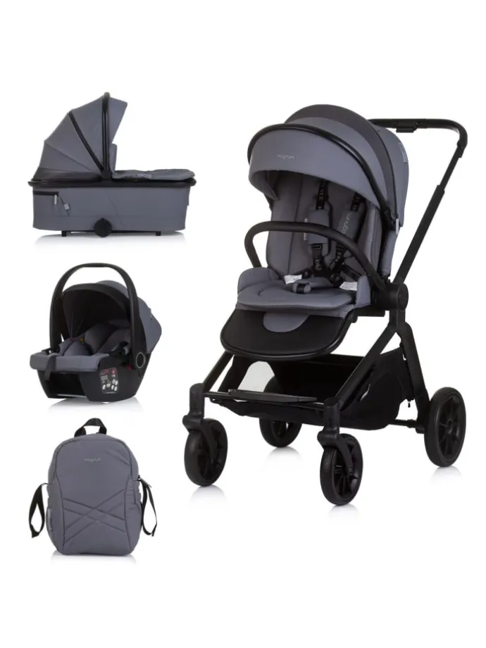Kombikinderwagen Magnum 3 in 1 in grau