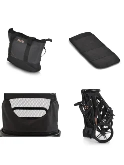 Kombikinderwagen Rafaello 2in1 in schwarz