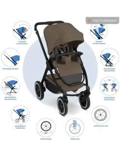 Kombi-Kinderwagen Samba 2 inkl. Babywanne in beige