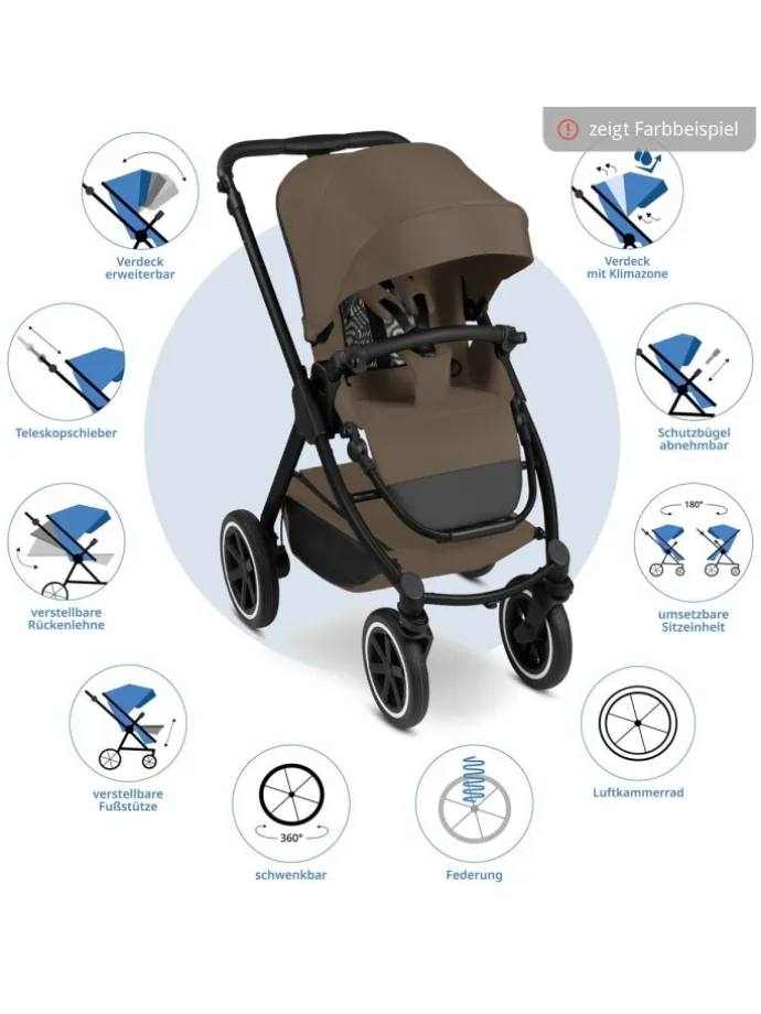 Kombi-Kinderwagen Samba 2 inkl. Babywanne in beige
