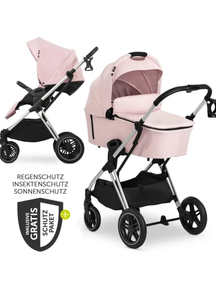 Kombi-Kinderwagen Vision X Duoset Silver in rosa,silber